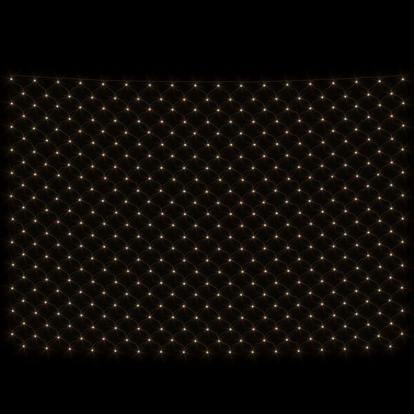 vidaXL Jouluvaloverkko lämmin valk. 3x3 m 306 LED-valoa ulos/sisälle