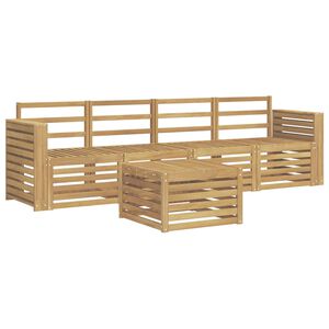 vidaXL Ulkosohvakokoelma 5 pcs valkoinen Tihe&auml; akasiapuu