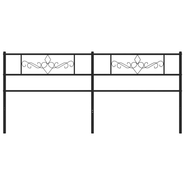 vidaXL Metallinen sängynpääty musta 180 cm