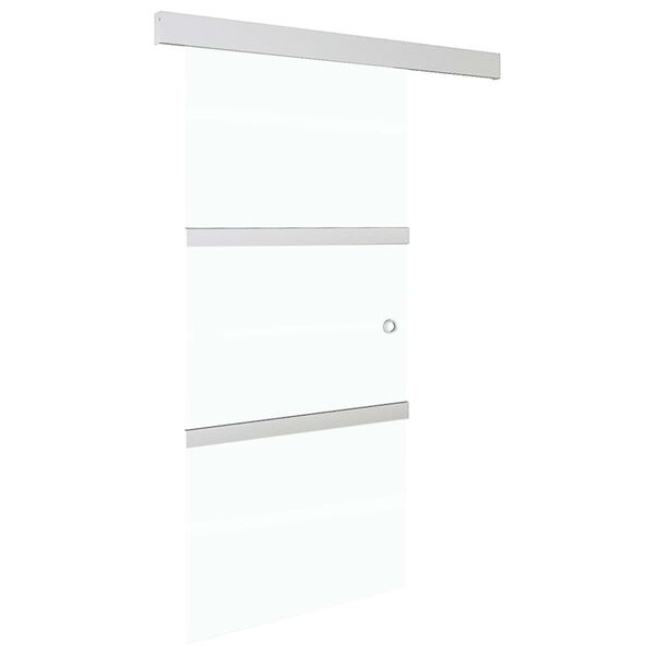 vidaXL Liukuovi soft-stopeilla ESG-lasi 102,5x205 cm hopea