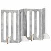vidaXL Taitettava lemmikkitarha 4 kpl Betoninharmaa 201 x 38 x 90 cm
