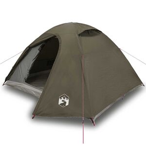 vidaXL Camping Teltta Dome 4-hengen ruskea vedenpit&auml;v&auml;