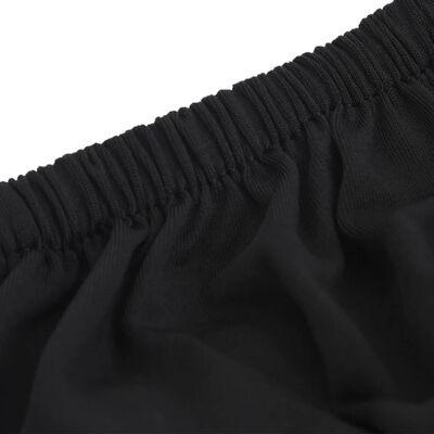 vidaXL Joustava sohvanpäällinen musta polyesteri jersey