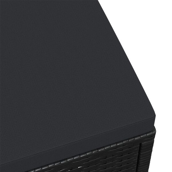 vidaXL Ulkorahi tyynyll&auml; musta polyrottinki