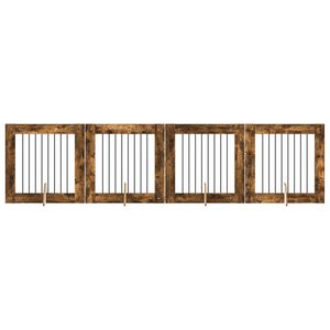 vidaXL Koiraportti jaloilla 4 pcs Savutammi 80 x 80 cm Tekninen puu