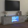 vidaXL TV-taso LED-valoilla betoninharmaa 120x30x36 cm