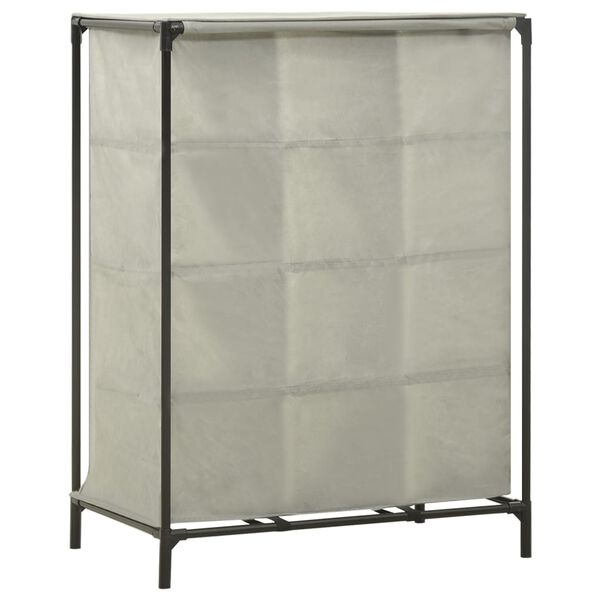 vidaXL Kenk&auml;teline 55x36x76 cm kuitukangas ja ter&auml;s harmaa