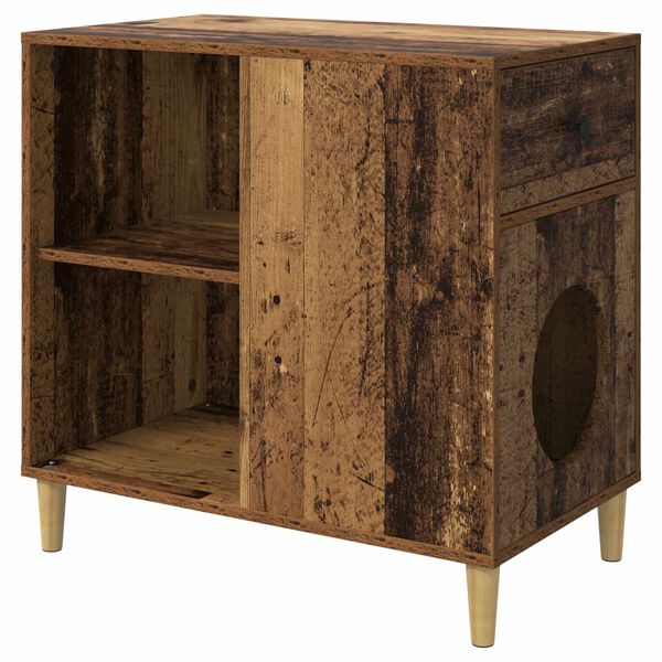 vidaXL Kissatalo Vanha puu 72 x 42.5 x 70 cm Tekninen puu