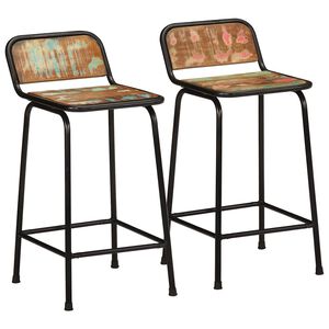 vidaXL Baarijakkarat 2 kpl 46x35,5x80 cm massiivipuu kierr&auml;tetty