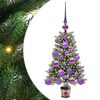 vidaXL Joulukuusi 150 LED-valoilla jalustalla Vihre&auml; 65 cm PE