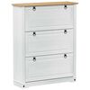 vidaXL Kenk&auml;kaappi Corona Valkoinen 99 x 32 x 122 cm Massiivinen m&auml;nty
