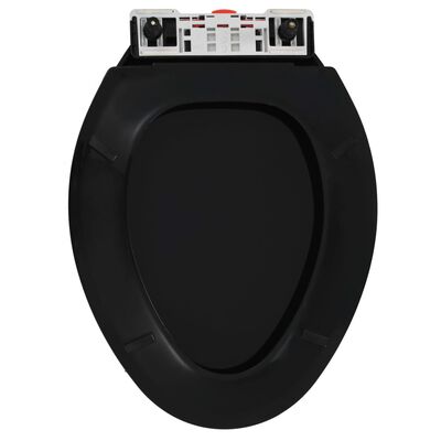 vidaXL Soft-close WC-istuin pikakiinnityksellä musta