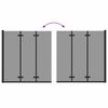 vidaXL Suihkuseinä Musta 130 x 138 cm ESG-lasi ja alumiini