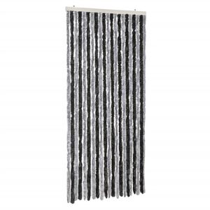 vidaXL Hy&ouml;nteisverho harmaa ja musta 90x220 cm chenille