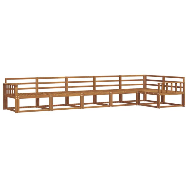 vidaXL Ulkosohvakokoelma 6 pcs Luonnollinen Tihe&auml; akasiapuu