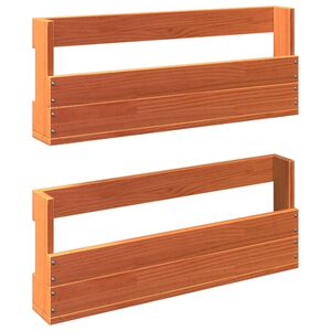 vidaXL Sein&auml;kenk&auml;teline 2 kpl vahanruskea 59x8,5x23,5 cm t&auml;ysi m&auml;nty