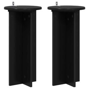 vidaXL Kasviteline 2 pcs Musta 29,5 x 29,5 x 60 cm Tekninen puu
