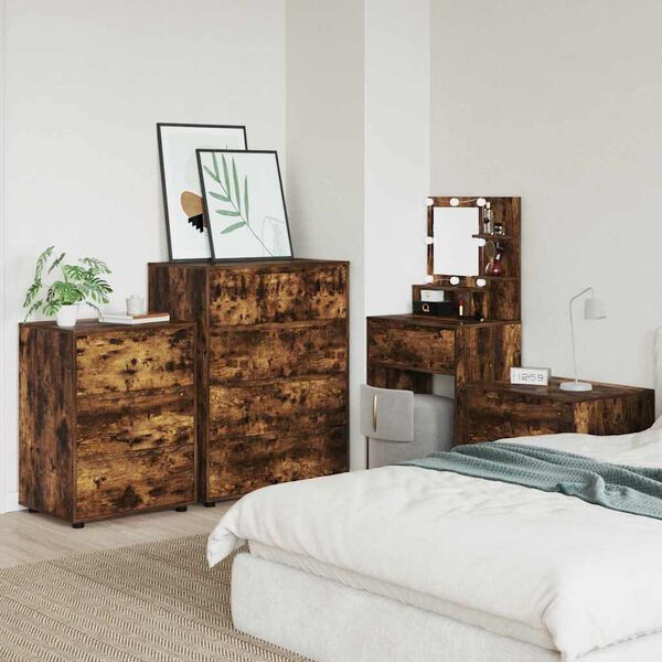 vidaXL S&auml;ilytyskaapit 2 pcs Savup&auml;hkin&auml; 80 x 48 x 105 cm Tekninen puu