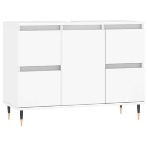 vidaXL Kylpyhuoneen kaappi valkoinen 80x33x60 cm tekninen puu
