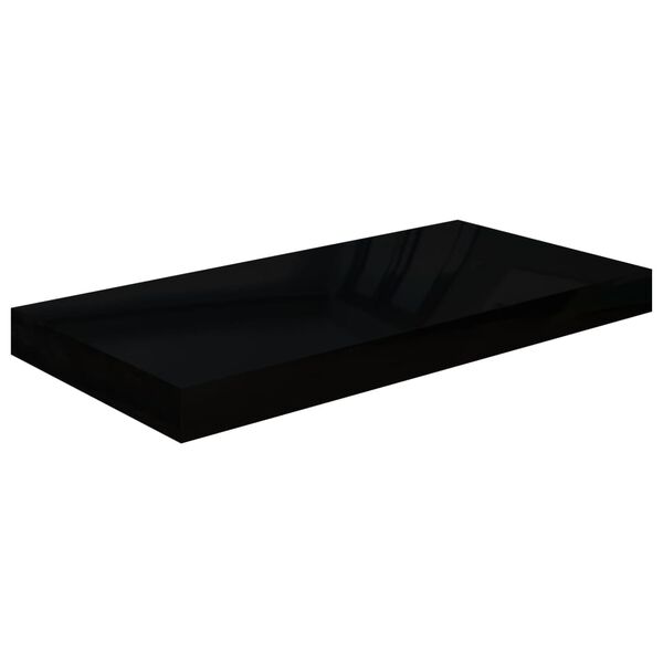 vidaXL Kelluvat seinähyllyt 4 kpl korkeakiilto musta 50x23x3,8 cm MDF