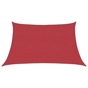 vidaXL Aurinkopurje 160 g/m&sup2; punainen 3/4x2 m HDPE