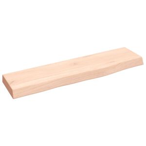 vidaXL Sein&auml;hylly 40x10x2 cm k&auml;sittelem&auml;t&ouml;n t&auml;ysi tammi