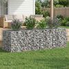 vidaXL Gabion Kohotettu Peti Hopea 180 x 60 x 55 cm Galvanoitu ter&auml;s