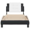 vidaXL S&auml;ngynrunko ilman patjaa Zadar musta ja valkoinen 80x200 cm keinonahka