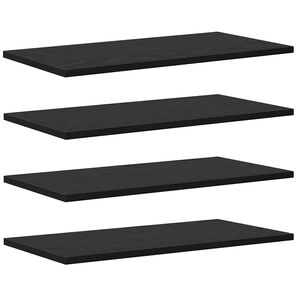 vidaXL Hyllylevy 3 tasoa 4 kpl 60 x 30 x 1,5 cm Tekninen puu Musta