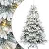 vidaXL Tekojoulukuusi 300 LED-valoilla Valkoinen 240 cm PE ja PVC