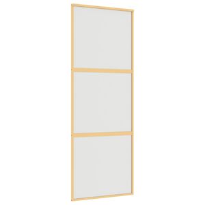 vidaXL Liukuovi kulta 76x205 cm himme&auml; ESG-lasi ja alumiini