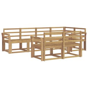 vidaXL Ulkosohvakokoelma 7 pcs valkoinen Tihe&auml; akasiapuu