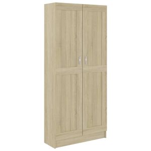 vidaXL Kirjahylly Sonoma-tammi 82,5x30,5x185,5 cm tekninen puu