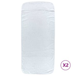 vidaXL Rantapyyhkeet 2 kpl valkoinen 60x135 cm kangas 400 GSM