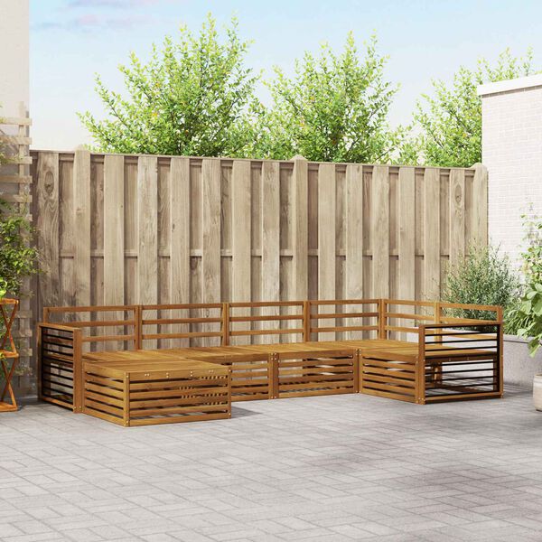 vidaXL Ulkosohvakokoelma 6 pcs Luonnollinen