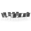 vidaXL 11-osainen Ulkoruokailuryhm&auml; ter&auml;s musta