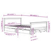 vidaXL S&auml;ngynrunko 4 vetolaatikolla t&auml;ysi m&auml;nty 140x200 cm