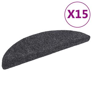 vidaXL Porrasmatot itseliimautuvat 15 kpl 56x17x3 cm tummanharmaa puolipy&ouml;re&auml;