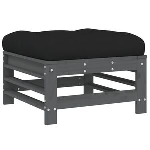 vidaXL Ulkorahi tyynyll&auml; harmaa t&auml;ysi m&auml;nty