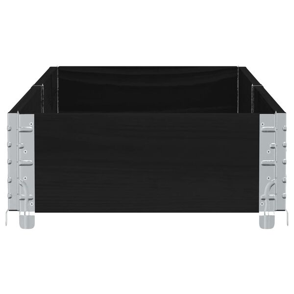 vidaXL Kukkalaatikko musta 150x50 cm t&auml;ysi m&auml;nty