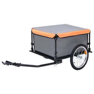 vidaXL Polkupy&ouml;r&auml;n per&auml;k&auml;rry harmaa ja oranssi 65 kg