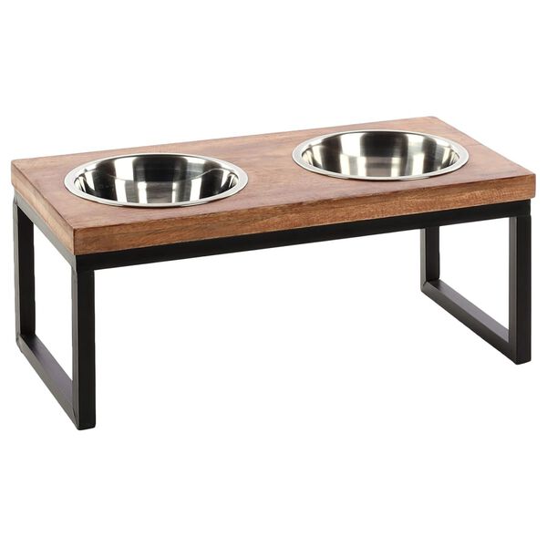 FLAMINGO Lemmikin jalallinen tuplaruokakuppiteline Tommy 2x1600 ml