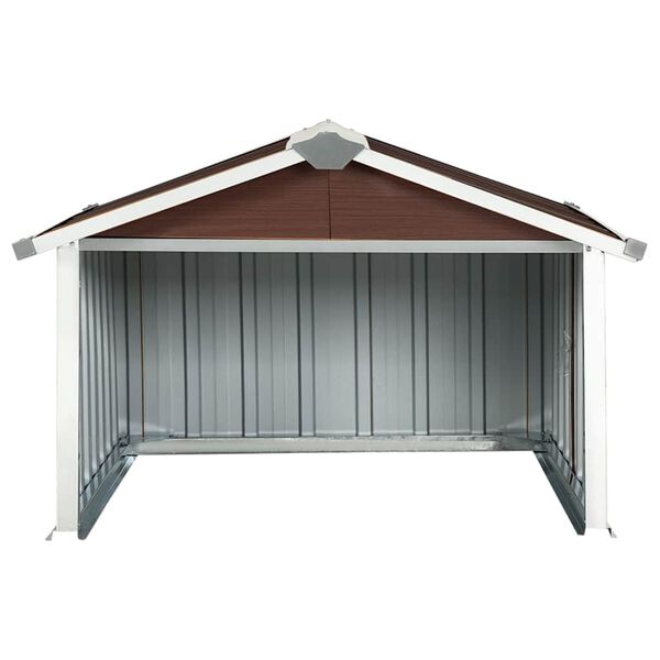 vidaXL Robottiruohonleikkurin vaja 92x97x63cm galvanoitu teräs ruskea