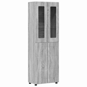 vidaXL Korkea kaappi FLORIN 60 x 35 x 182 cm Harmaa Sonoma
