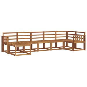 vidaXL Ulkosohvakokoelma 7 pcs Luonnollinen Tihe&auml; akasiapuu