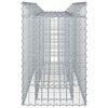 vidaXL Gabion Kohotettu Peti Hopea 150 x 50 x 80 cm Galvanoitu ter&auml;s