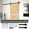 vidaXL Liukuovi 80 x 210 cm T&auml;ysi m&auml;nty Luonnollinen ja musta