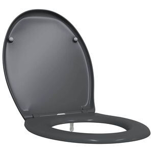vidaXL WC-istuin Antrasiitti 47 x 37 x 4 cm Duroplast