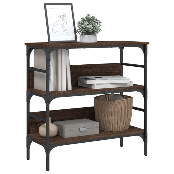 vidaXL Konsolipöytä ruskea tammi 75x32x75 cm tekninen puu