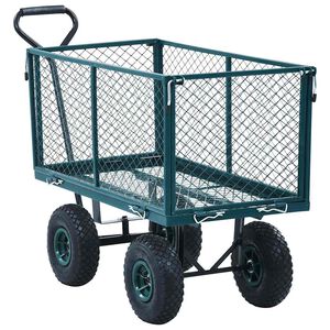 vidaXL Puutarhan vetok&auml;rry vihre&auml; 350 kg